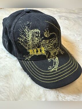 Black and Yellow Graphic Baseball Cap - BOLT
